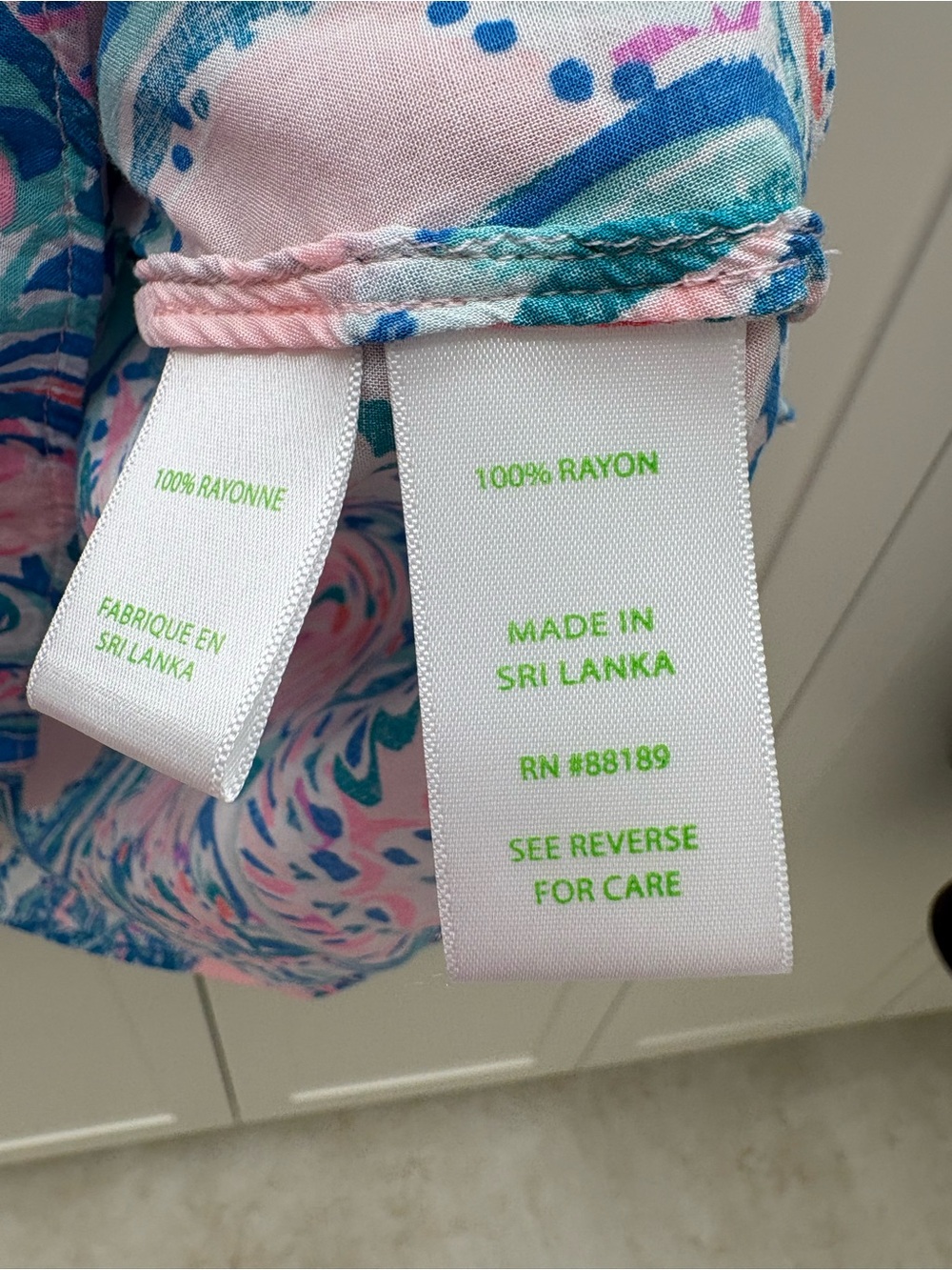 Lilly Pulitzer Pink & Teal Paisley Peasant Top - Picture 3 of 4